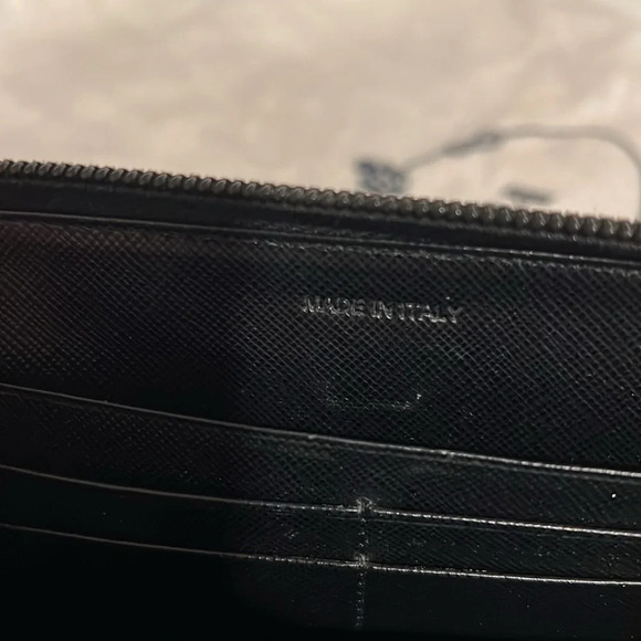 Prada Saffiano Black Zip Wallet - Picture 6 of 8